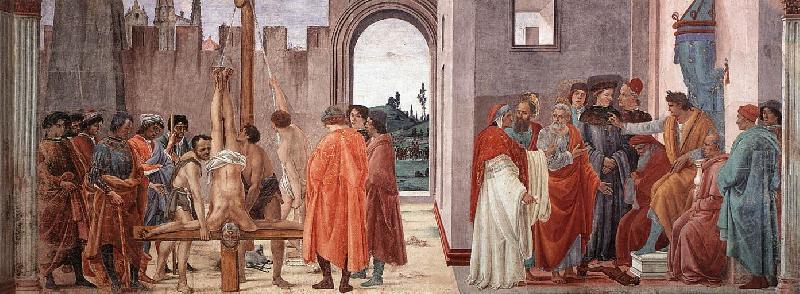 LIPPI, Filippino Disputation with Simon Magus and Crucifixion of Peter sf oil painting picture